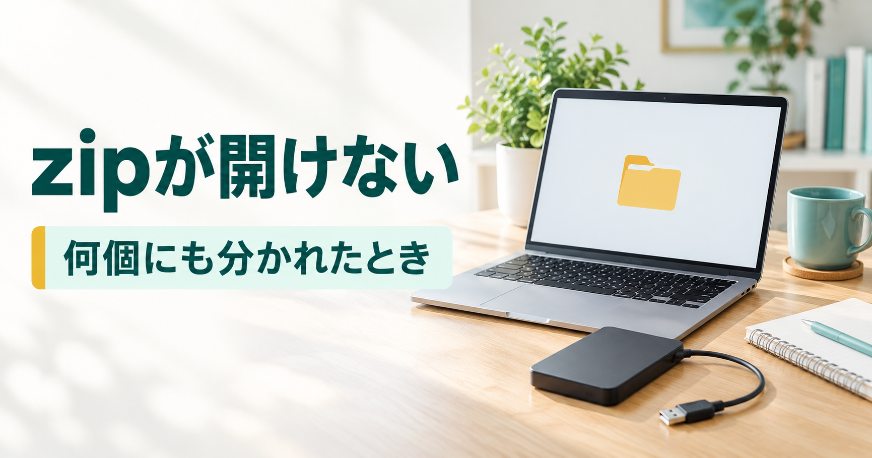 Googleフォトのzipが開けないときの確認のイメージ